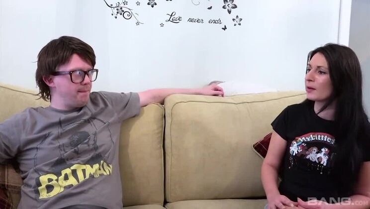 Sophie Garcia Deepthroats Nerd With Cumshot