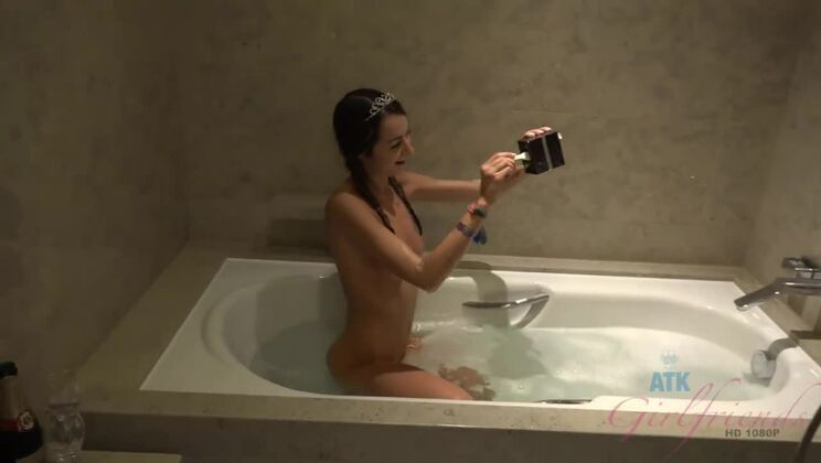 Brunette Lily Adams Enjoys A Big Cock Bath