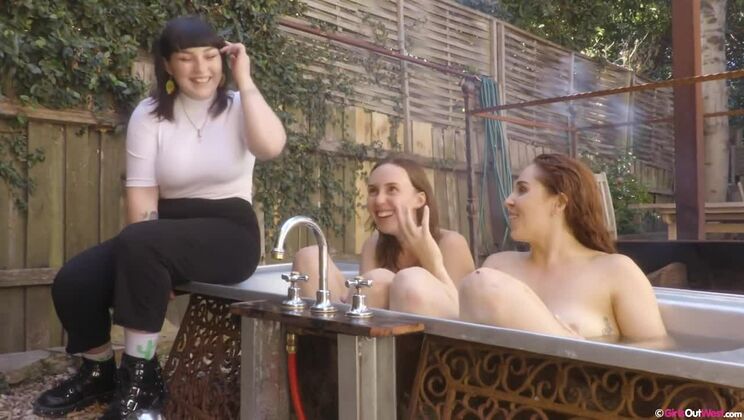 Lesbian Lovers Nova and Olive G Go Wild Outdoors