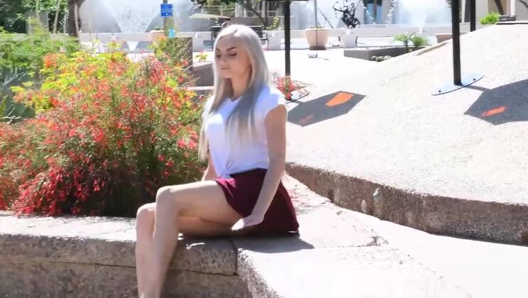 [FTVGirls] - Flirtatious Blonde in the Outdoor