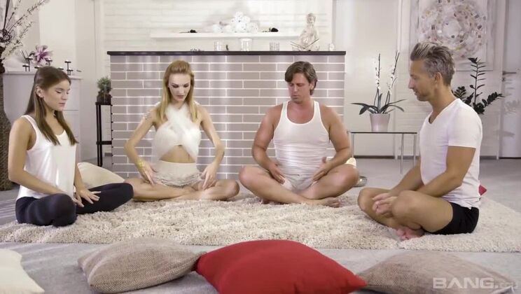 Evelina Darling's Wild Ride with Two Cocks and Big Orgasm