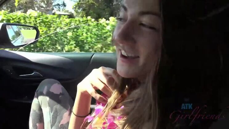 Lily Adams Enjoys Shaved Pussy in Outdoor Action