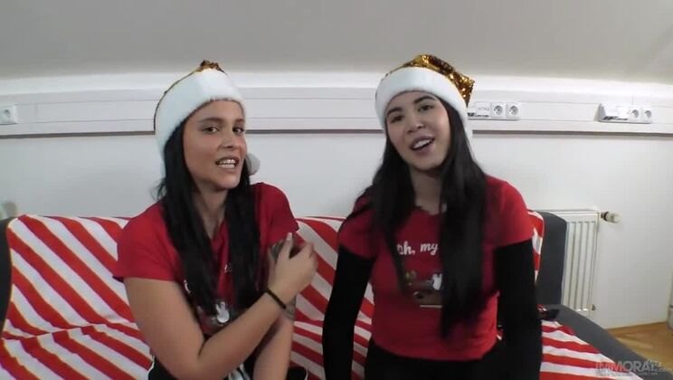 [ImmoralLive] - Big Tits Brunette Jennifer Mendez Gets Fucked on Christmas - Matt Bird - Jennifer Mendez