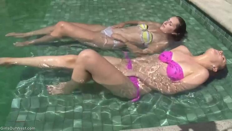 [GirlsOutWest] - Brunette Babes Cleo And Eli May Outdoor Action - Cleo - Eli May