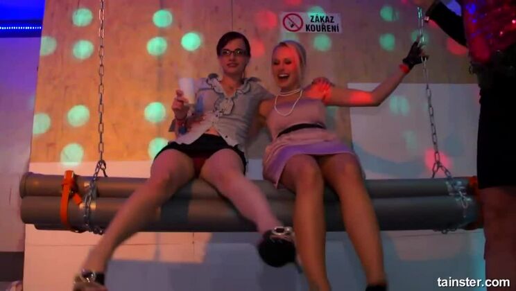 [Tainster] - Interracial Swinger Party: Lesbians in Lingerie - Lucy Bell - Kitty Jane - Mischelle - Leony aprill - Welli - Vivien1