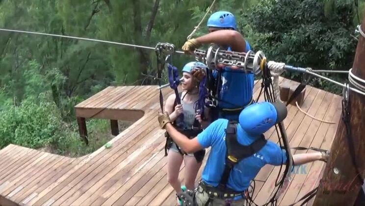 Anya Olsen's Ziplining and Pissing Adventure