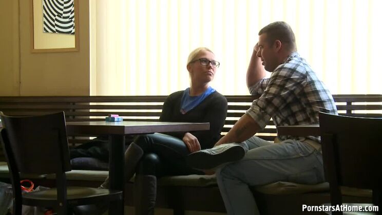 The Blonde Bombshell Won't Let You Leave!