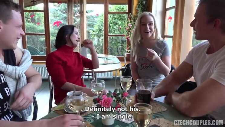 Czech European Blonde Action