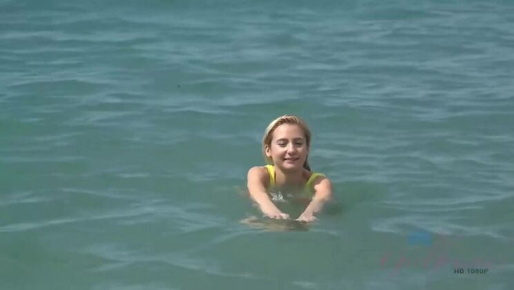 Odette Delacroix - Striptease Seduction on the Beach