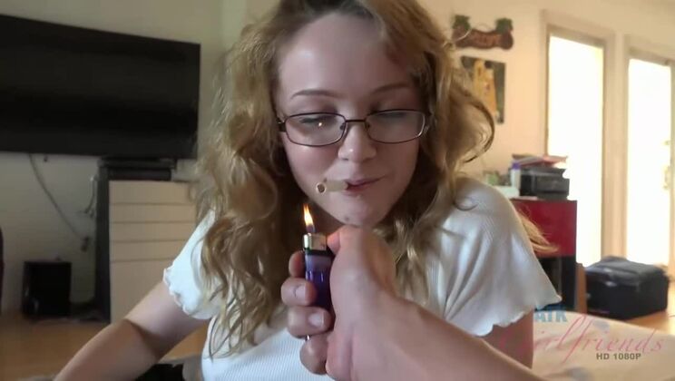 [ATKGirlfriends] - Blonde Girlfriend Nikole Nash Gives a Footjob - Nikole Nash