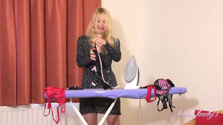 Blonde Bombshell Lucinda's Lingerie Play