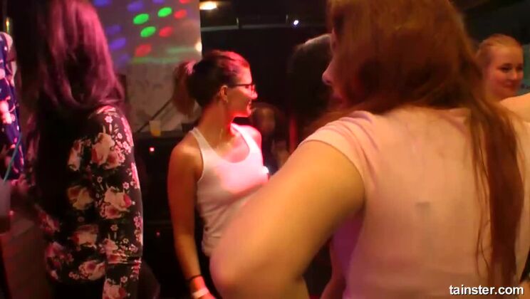 [Tainster] - Redhead and Big Tits Girls in Party Action