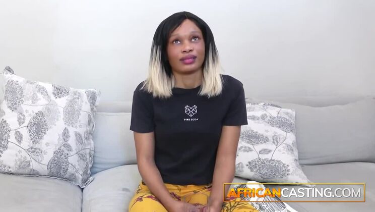 [AfricanCasting] - Giuliana's Interracial Cumshot Scene - Giuliana