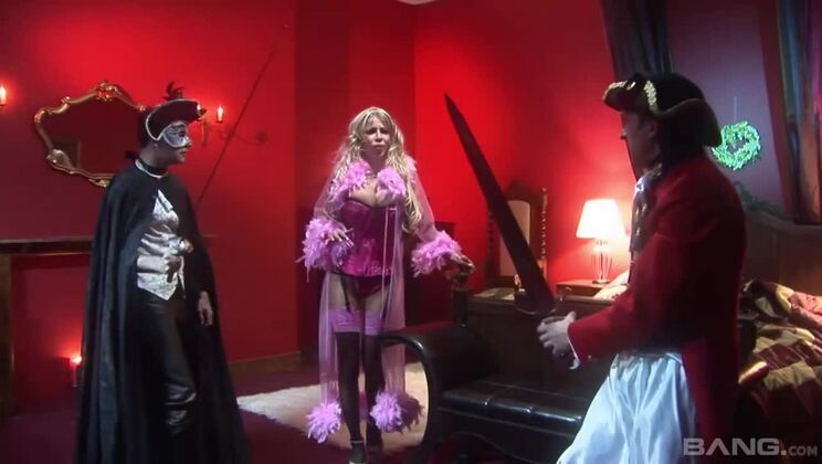 Big Tit Blonde MILF Melanie's Threesome Stocking Fun