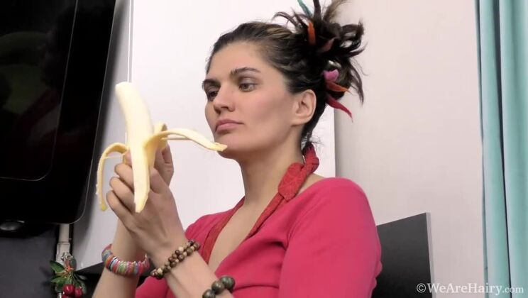 Sexy Brunette Ananda Ray Plays with Toys