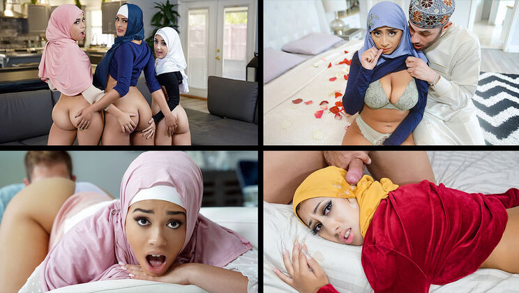 [TeamSkeetSelects] - Sizzling Hijab Hookup Action - Aaliyah Hadid - Ella Knox - Penelope Woods - Willow Ryder