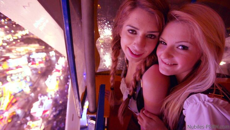 [NubilesPorn] - Blonde Beauty and Brunette Babe in Stocking Seduction - Joseline Kelly - Hope Harper