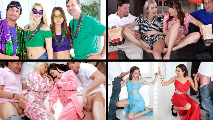 [TeamSkeetSelects] - Fuck Compilation of Swapping Daughters