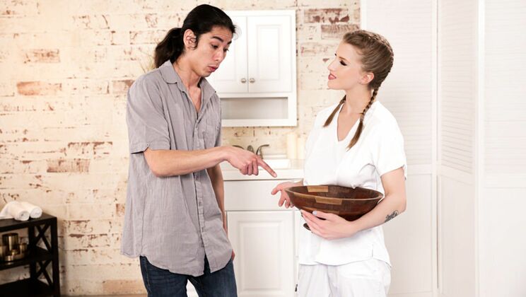 [NuruMassage] - Natural Tits and Blowjob BFFs - David Lee - Octavia Red