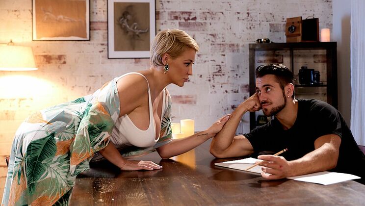 [NuruMassage] - Dante's Busty Blonde Blowjob - Ryan Keely - Dante Colle