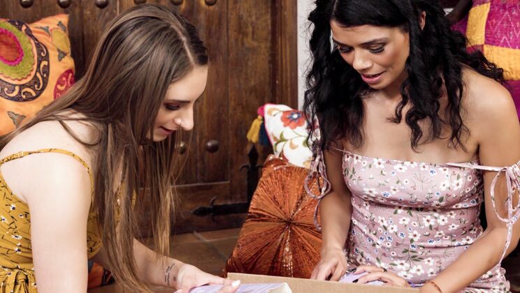 [WebYoung] - Opening Up: A Lesbian Box of Pleasure - Penelope Kay - Harley Haze