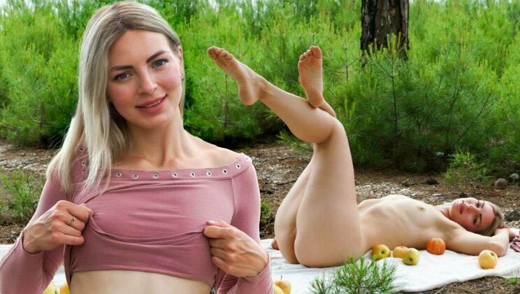 Blonde Beauty in Outdoor Softcore