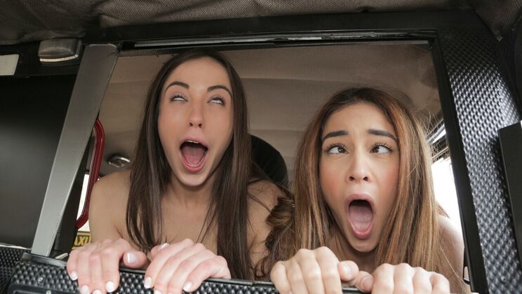 [FakeTaxi] - Cabbie Gets Fucked by Spanish Lesbo Girls