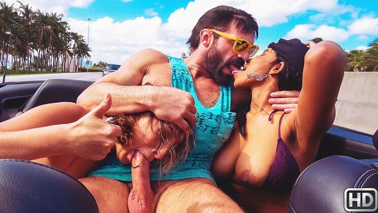 [RKPrime] - Charles Dera's Cum Swapping Car Ride - Jenna Foxx - Charles Dera - Ashley Adams