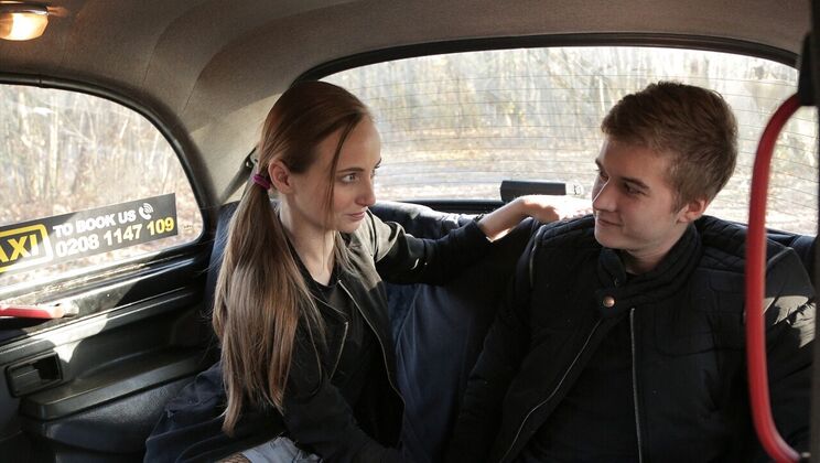 [FemaleFakeTaxi] - Lady Bug's Fishnet Fuck Fest