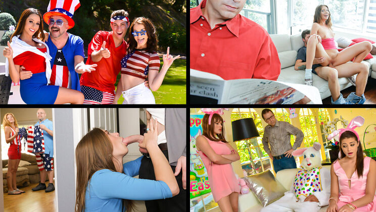 [TeamSkeetSelects] - Familystrokes 2 Best Scenes - Vanessa Cage - Izzy Bell - Ella Knox - Aaliyah Love