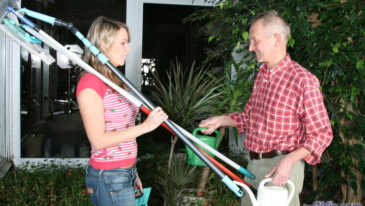 [Oldje] - Young Blonde Takes Care of Old People - Doug - Alica