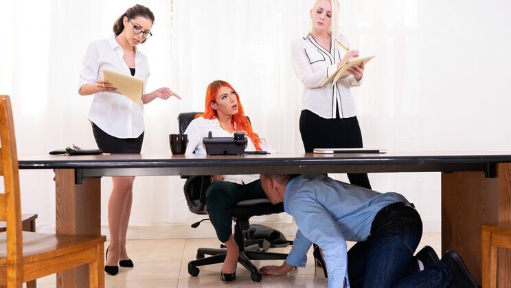 [TransAngels] - Office Spanking and Anal Play - Aspen Brooks - Kirk Cummings