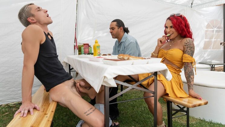 [TransAngels] - Tattooed Tattoo Cheating At The Cookout