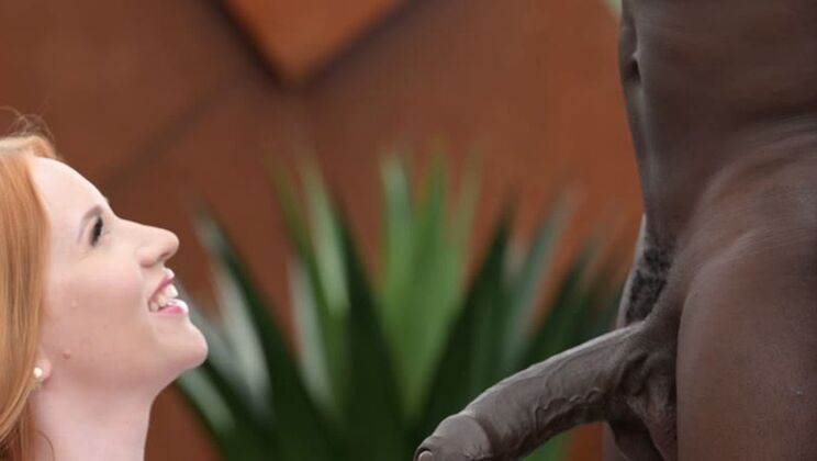 Long Haired Kiara Lord in Miniskirt and Stockings