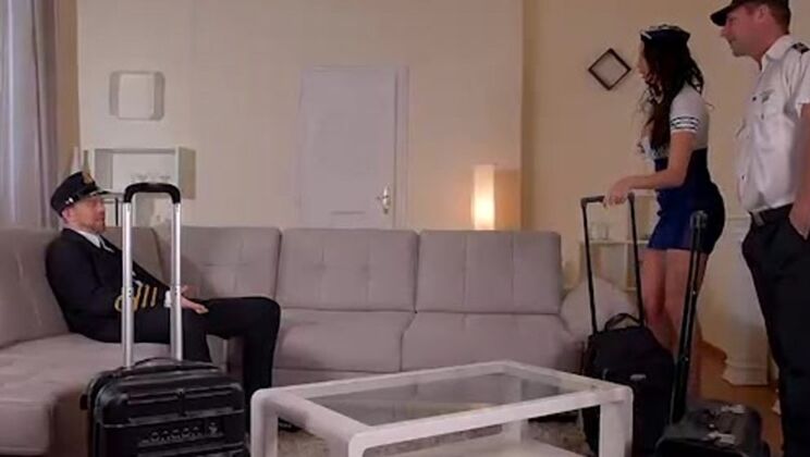 Long Hair, Natural Tits, and a Trimmed Treat