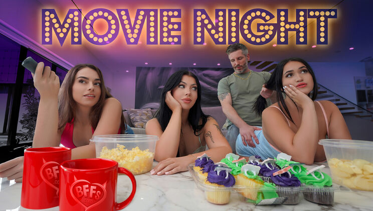 [BFFs] - Movie Night Blowjob Frenzy - Mike Mancini - Sophia Burns - Holly Day - Nia Bleu