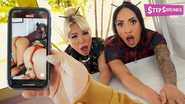 [StepSiblings] - Black and Blonde Babes Get Fucked and Bounded