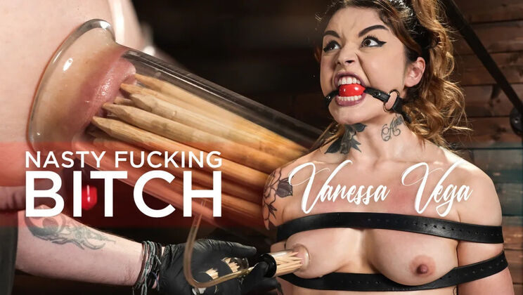 Vanessa Vega - Tattooed Bitch in Gagging Action
