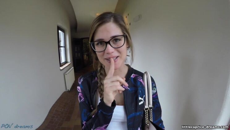 Czech Brunette Little Caprice Sucks Big Cock