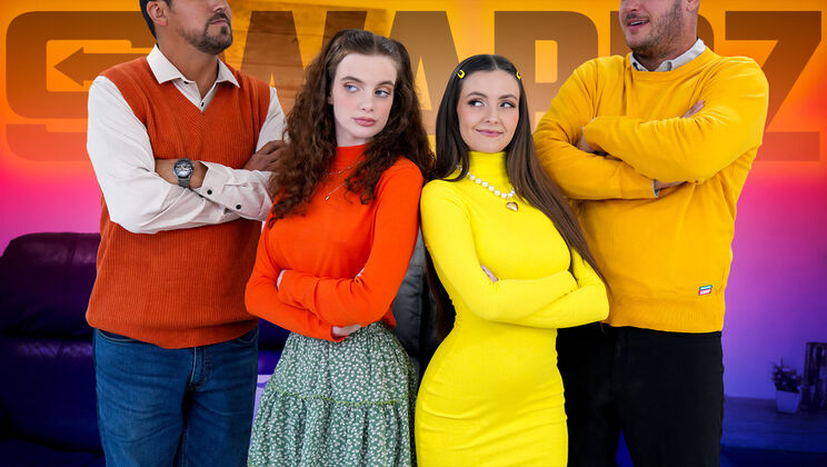 [DaughterSwap] - Skinny Gagging Sluts Take It Deep - Juan Largo - Danny Mountain - Serena Hill - Marina Vaylor