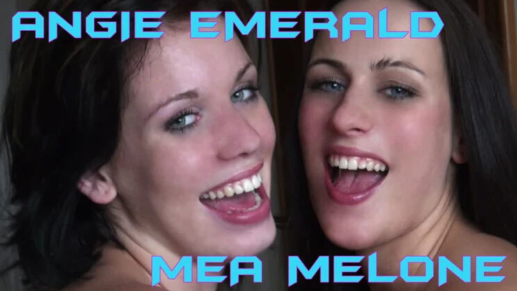 [WakeupnFuck] - Shaved Brunettes Mea Melone and Angie Emerald Anal Threesome - Mea Melone - Angie Emerald