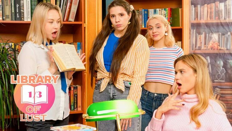 [ClubSweethearts] - Trimmed Pussy & Big Tits - Sara Bork & Nice Viki in Library of Lust - Sara Bork - Novella Night - Nice Viki - Molly Cute