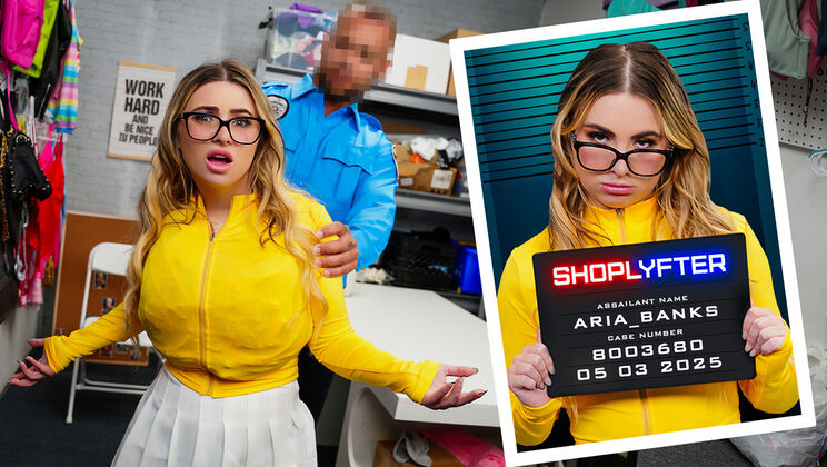 [Shoplyfter] - Aria Banks Bra Stuffing BJ & Swallow