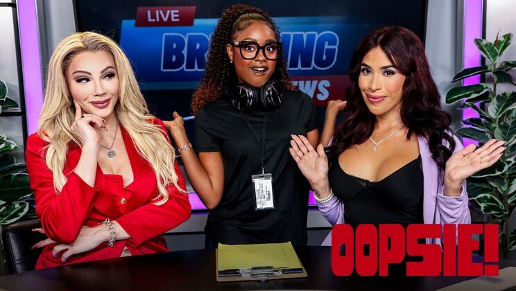 [Oopsie!] - Hot Off The Press: Interracial Threesome with Shemale