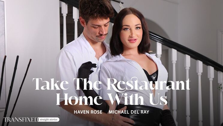 [Transfixed] - Beautiful Brunette Shemale in High Heels - Michael DelRay - Haven Rose