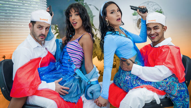 [SwappzSingles] - Mom Catches Daughter's Boyfriend - Family Foursome Swap - Claire Black - Jade Greene - Tony Marzo - Arin Jones