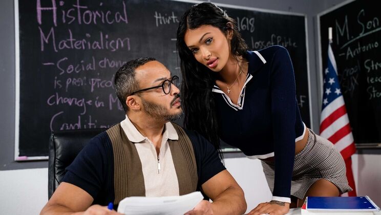 [TransSensual] - Dillon Diaz Fucks Brunette's Ass and Finishes with Facial Cumshot - Dillon Diaz - Victoria Grant