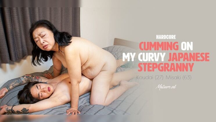 Japanese Granny Misaki Moans and Screams as Koudai Pumps Her Hard
